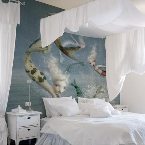 INKIOSTRO BIANCO MERMAIDS PAPEL DECORATIVO VINILICO