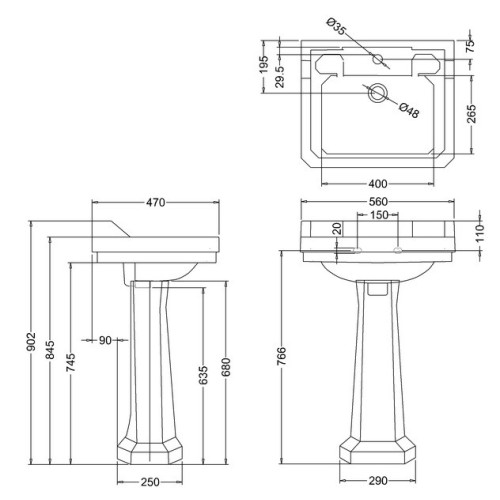 sink-rectangular-Burlington-Edwardian-Terra-ceramic