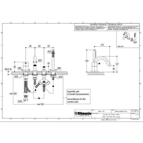 Ritmonium Diameter 35 Group for Bath Bath (Various Finishes)