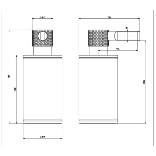 Gessi Iniscise countertop dosing (various finishes)