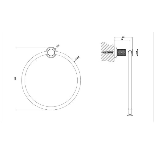 Gessi Pointing Towellero Aro (various finishes)
