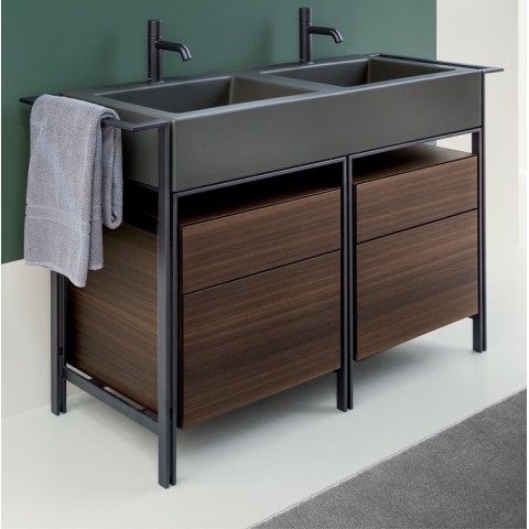 Narciso doppio es un mueble con lavabo doble de Cielo | Terracerámica