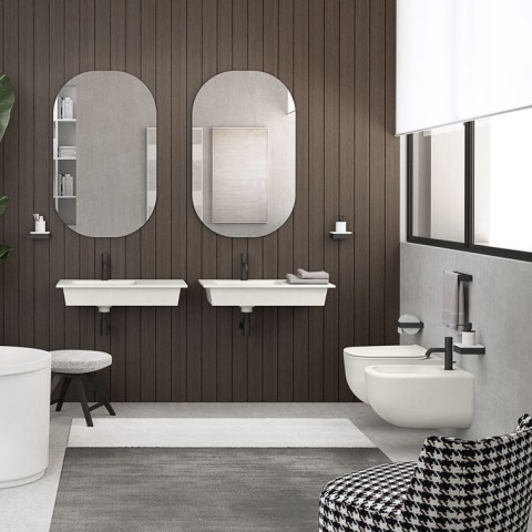 Eos es un espejo con luz de la marca Cielo | Terracerámica