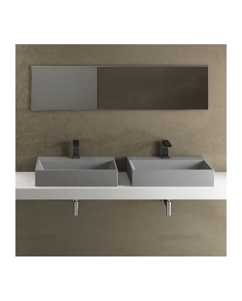 Smile es un lavabo rectangular de colores de Cielo | Terracerámica