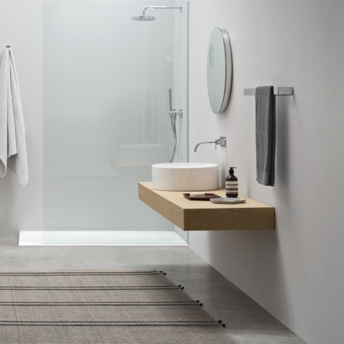 Nic Ovvio es un lavabo redondo sobrencimera en colores | Terracerámica