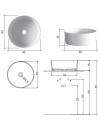 Nic Ovvio es un lavabo redondo sobrencimera en colores | Terraceramica