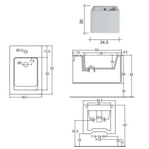 Cool es un bidé suspendido porcelánico de la marca Nic | Terraceramica