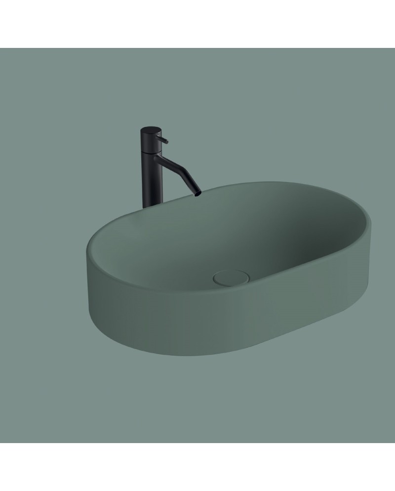 Nic Pin es un lavabo sobre encimera en cerámica | Terracerámica