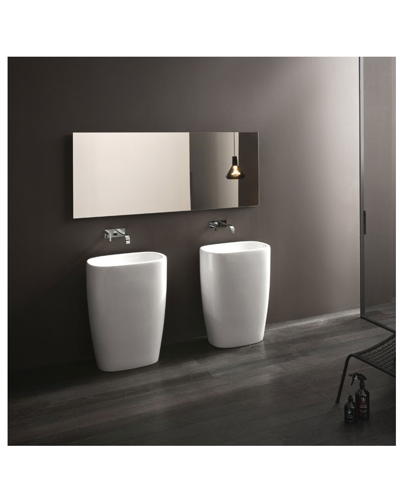 Milk es un lavabo exento de Nic en colores | Terracerámica