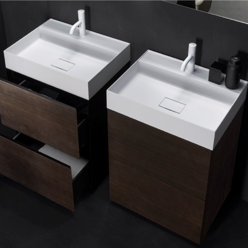 Quattro.Zero It is a rectangular falper basin | Terracerámica