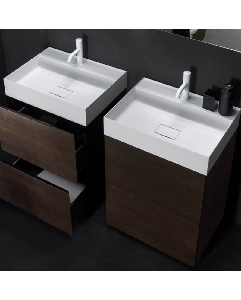 Quattro.Zero es un lavabo de Falper rectangular| Terracerámica