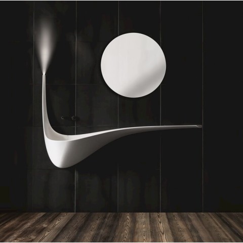 Wing is a falper wall basin with light | Terracerámica