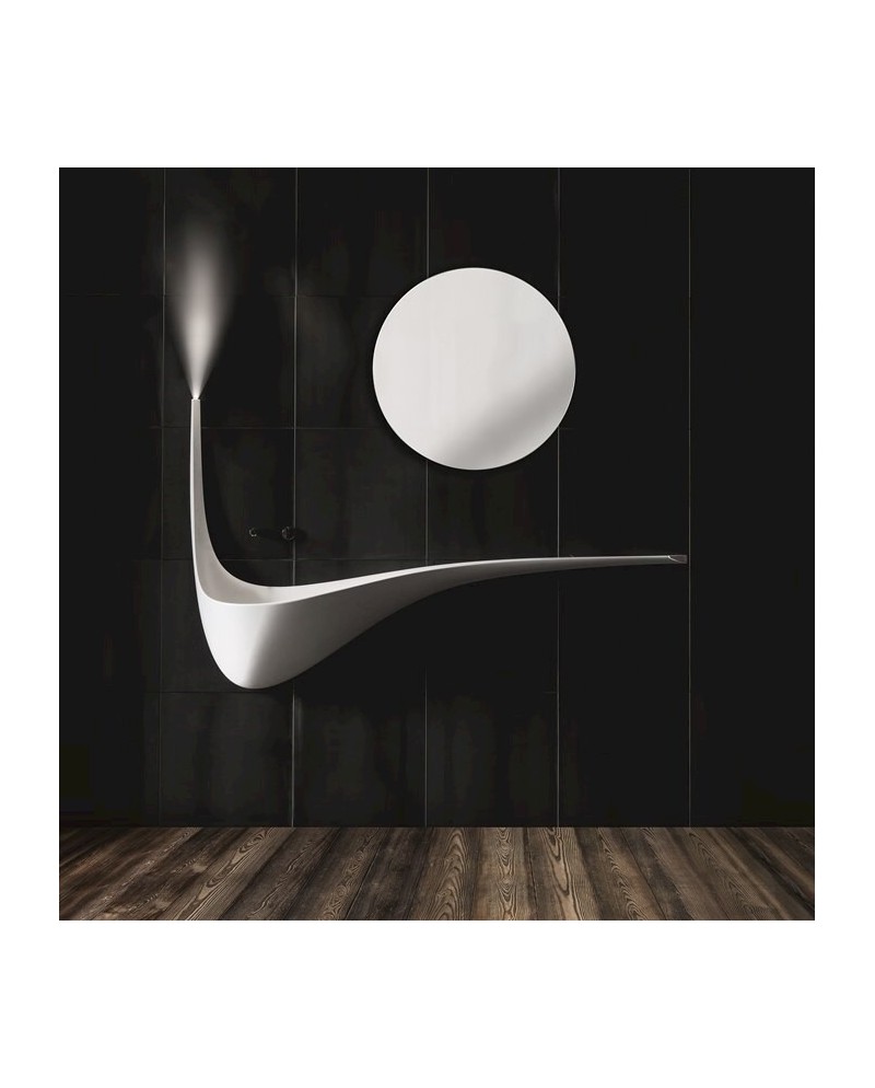 Wing es un lavabo de pared de Falper con luz | Terracerámica