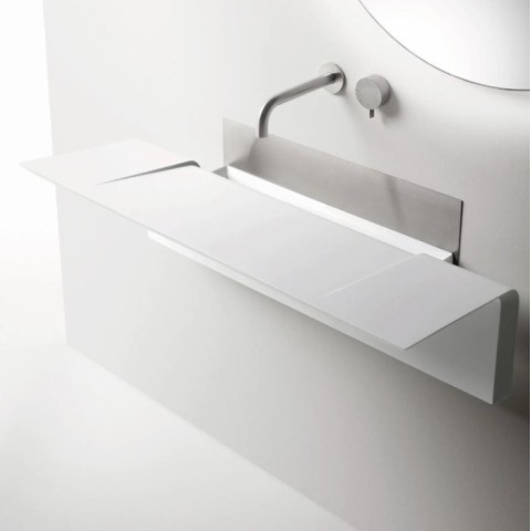 Ala es un lavabo de pared en Cristalplant de Falper | Terracerámica