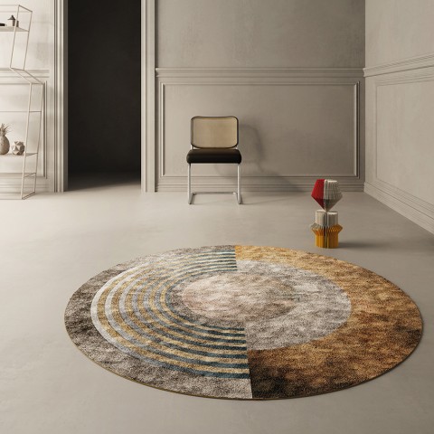 Clock es una alfombra redonda de la marca Inkiostro | Terraceramica