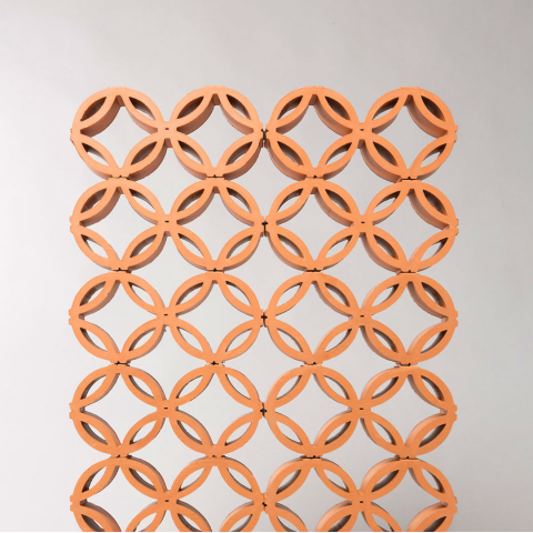 Celosía Olimpia de barro extrusado | Terracerámica