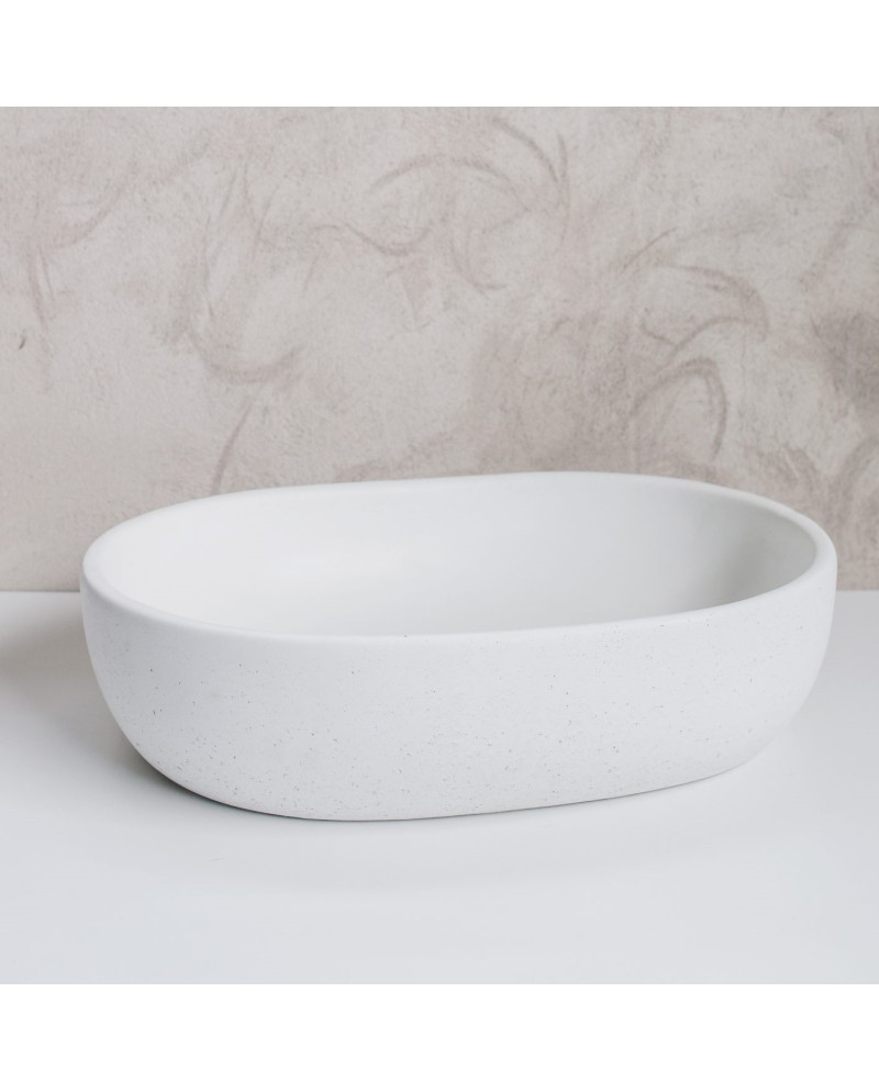 Lagoon de Sira es un lavabo sobreencimera de hormigón | Terracerámica