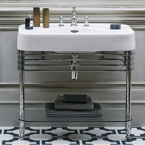 Arcade de Burlington es un lavabo doble con soporte | Terracerámica