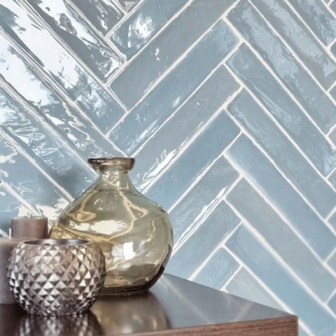 Bricked es un azulejo en terracota esmaltada handmade | Terracerámica