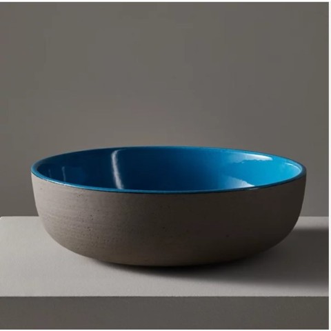 Bocca Blue de Terzofoco es un lavabo sobre encimera | Terracerámica