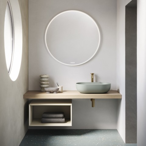 Sfera60 es un lavabo cerámico sobreencimera  de Catalano | Terracerámica