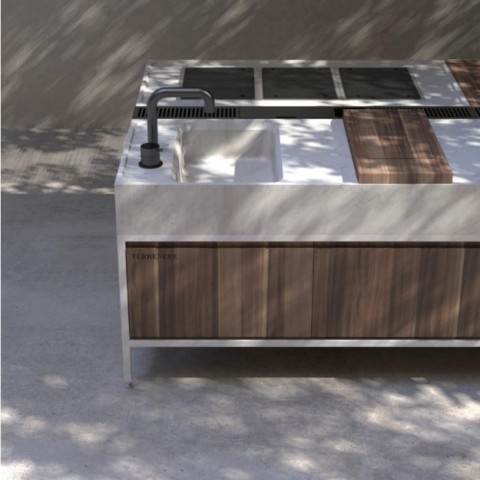 Cocina exterior de la marca Terrenere. Varios acabados | Terracerámica