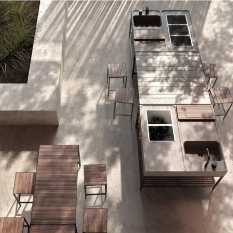 Cocina exterior de la marca Terrenere. Varios acabados | Terracerámica