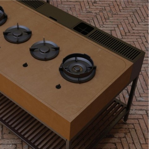 Cocina exterior de la marca Terrenere. Varios acabados | Terracerámica