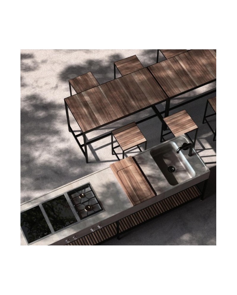 Cocina exterior de la marca Terrenere. Varios acabados | Terracerámica