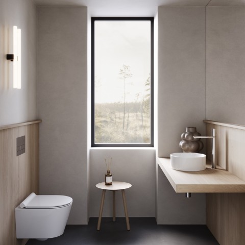 Zero es un lavabo cerámico sobreencimera  de Catalano | Terracerámica