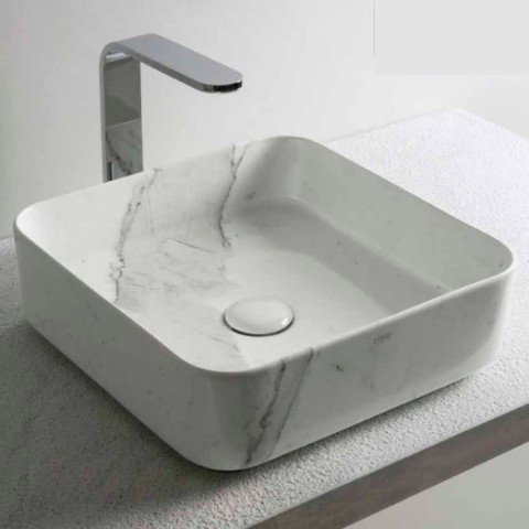 Shui Comfort es un lavabo cuadrado de colores de Cielo | Terracerámica