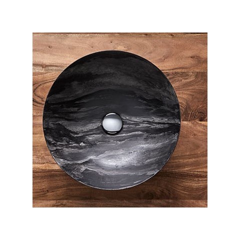 BATHCO ATELIER LAVABO MARMOL NEGRO PORCELANA