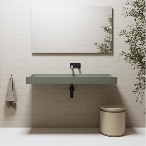 Canale 120 es un lavabo cerámico de colores de Nic | Terracerámica