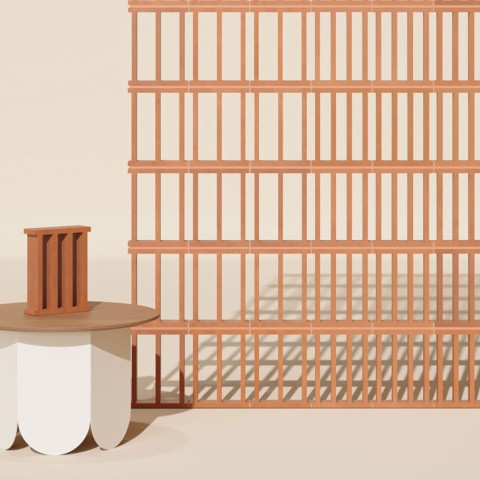 Celosía Empúries en terracota rojo y arena | Terracerámica