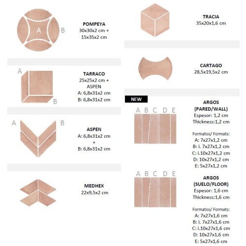 Baldosas en terracota natural hechas a mano | Terracerámica