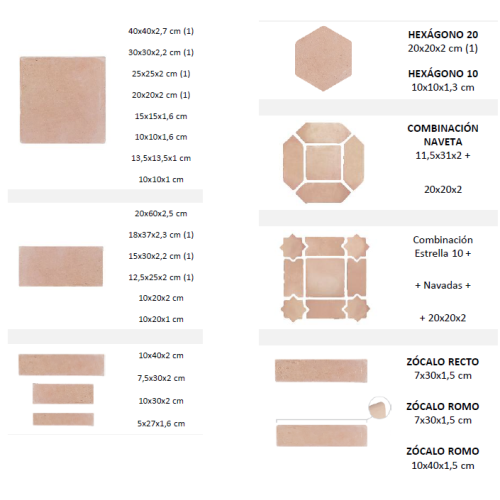 Baldosas en terracota natural hechas a mano | Terracerámica