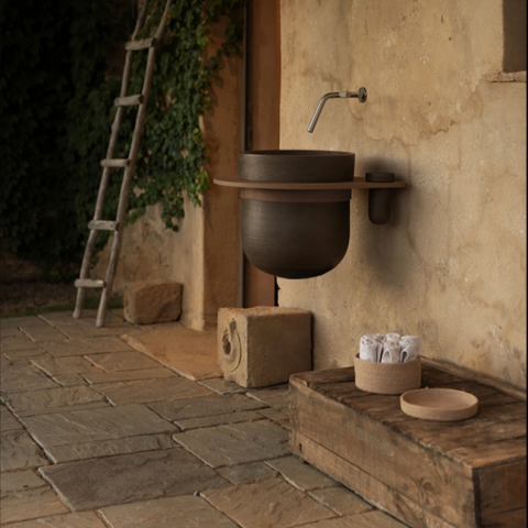 Hang H2O de Terzofoco es un lavabo suspendido | Terracerámica