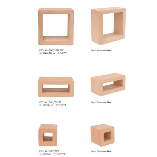 Harmony Jali Cell in Extruded Baroque Terracerámica