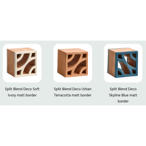 Split Blend Deco es una celosia esmaltada de Sartoria | Terracerámica