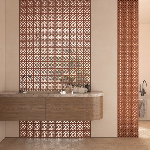 Split Circle es una celosia esmaltada de Sartoria | Terracerámica