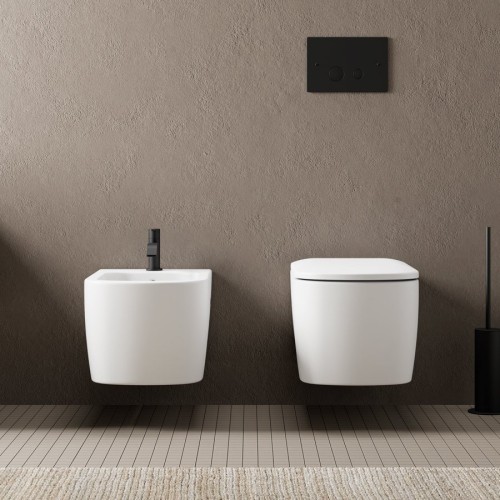 Semplice es un bidé suspendido de Nic en colores | Terracerámica