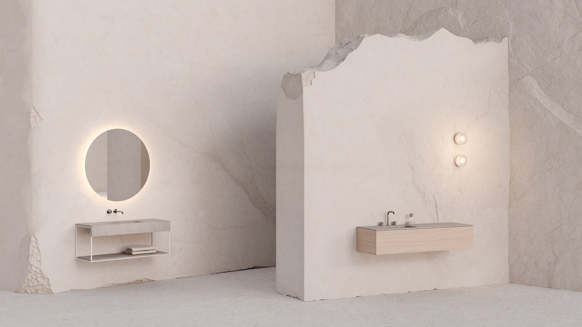 Lavabos y bañeras de cemento Sira: el lujo de lo esencial